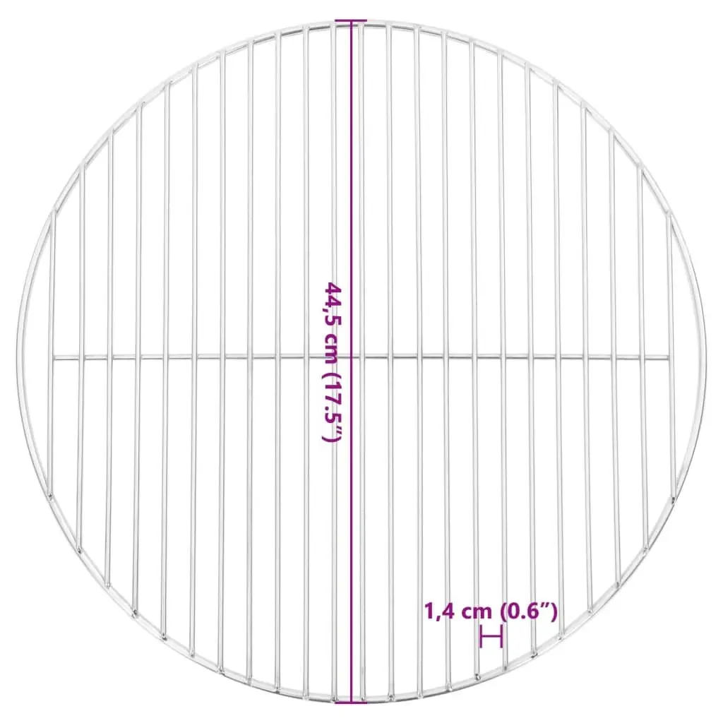 Round Grill Grate Ø44.5cm Stainless Steel BBQ Grate for Charcoal Kettle Grill