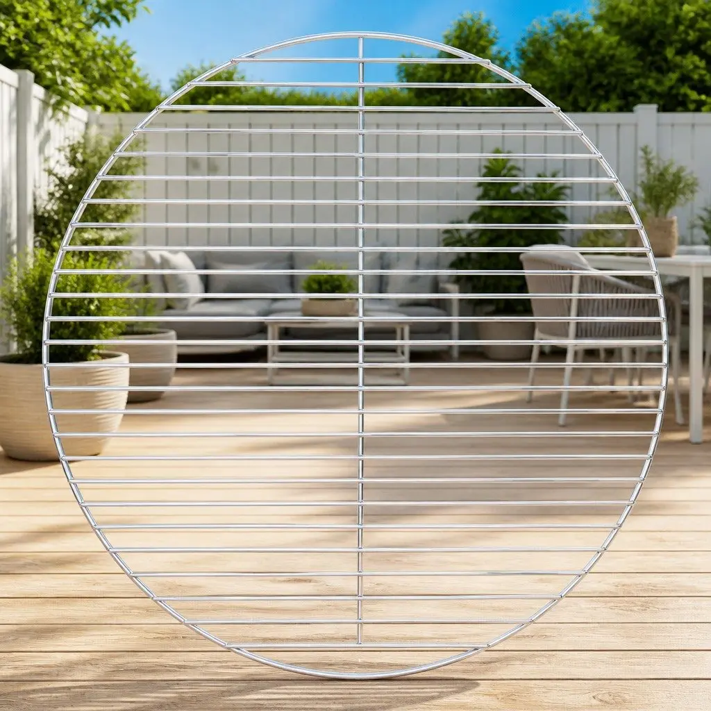 BBQ Grill Grate Round 54cm Stainless Steel Portable Cooking Surface