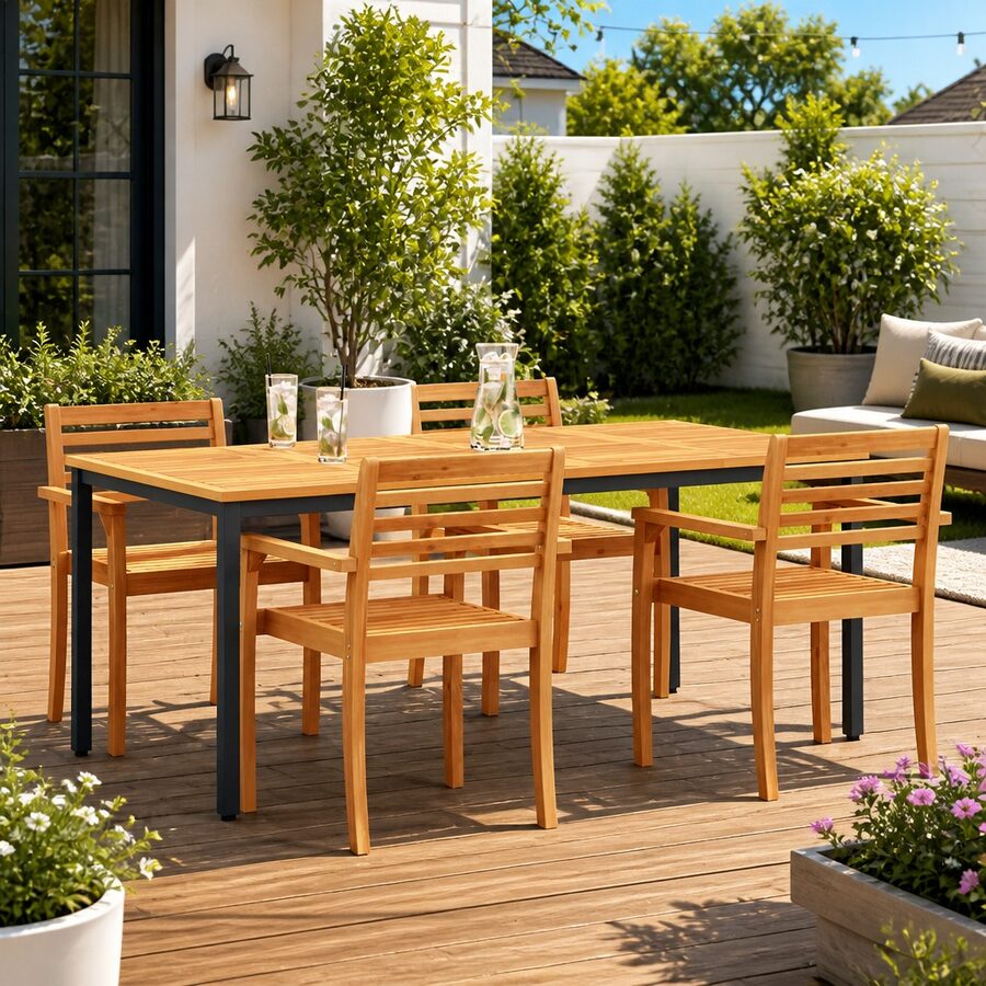 Practical Outdoor Dining Table - Solid Build and Value