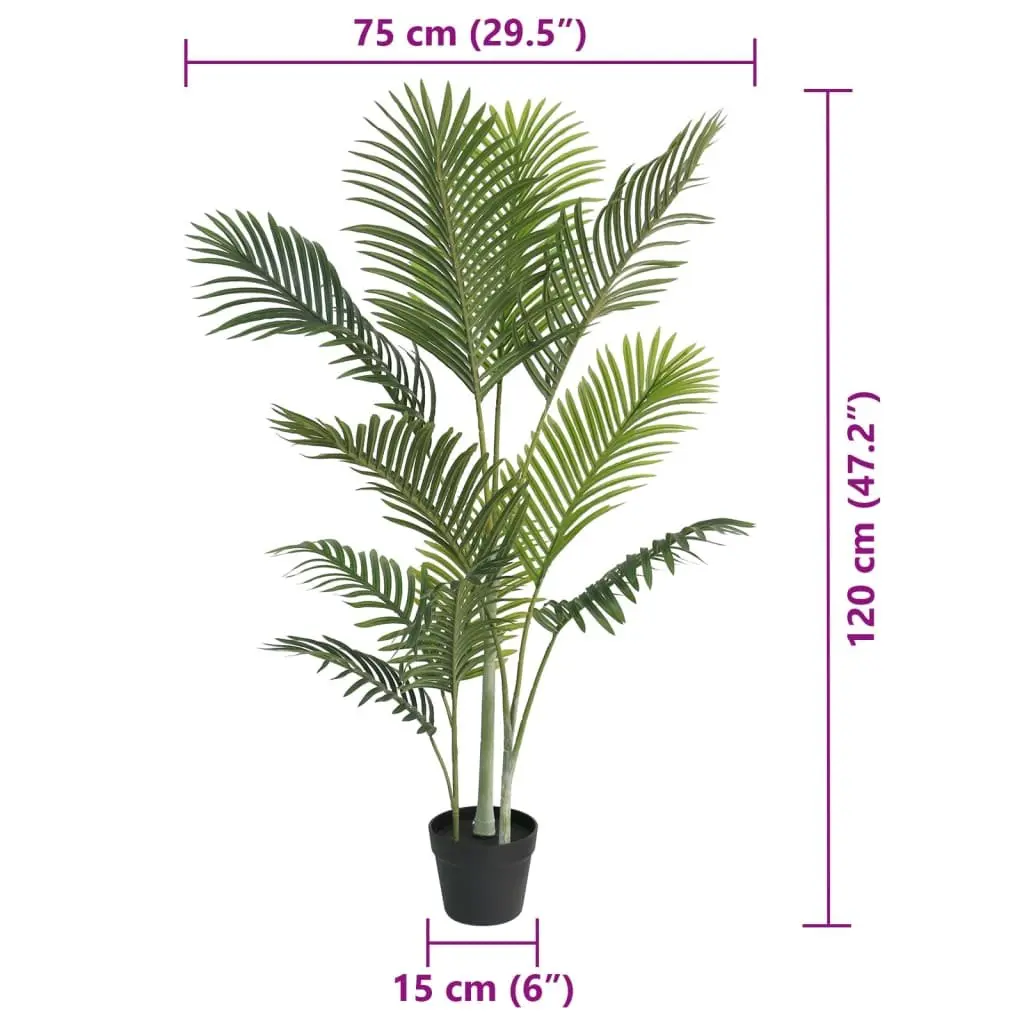 Artificial Palm Tree Indoor Decorative Plant 120cm Green