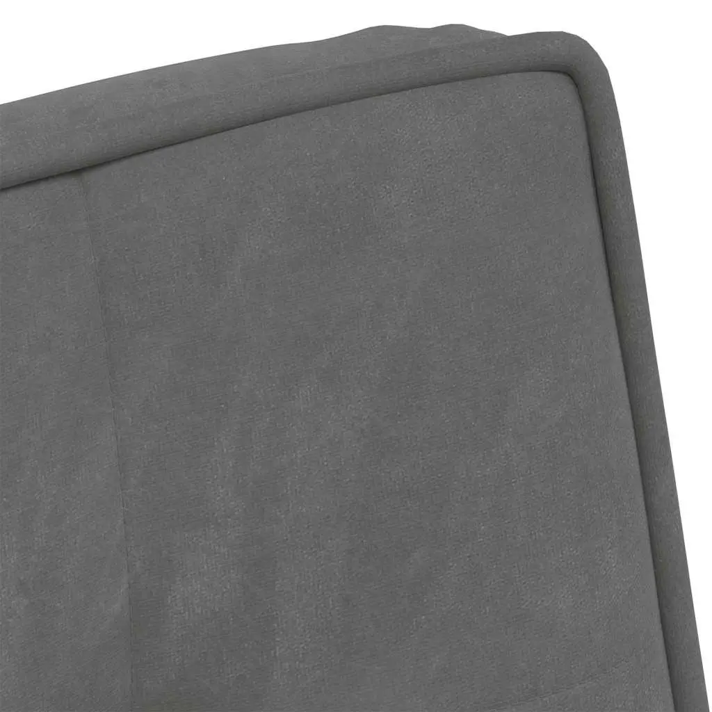 Grey Velvet Relaxing Chair with Footrest