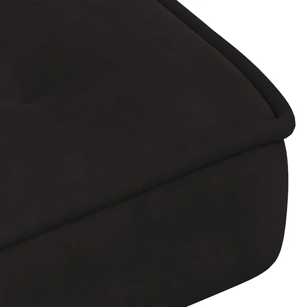 Relaxing Chair Footrest Velvet Upholstered Lounge Seat Black