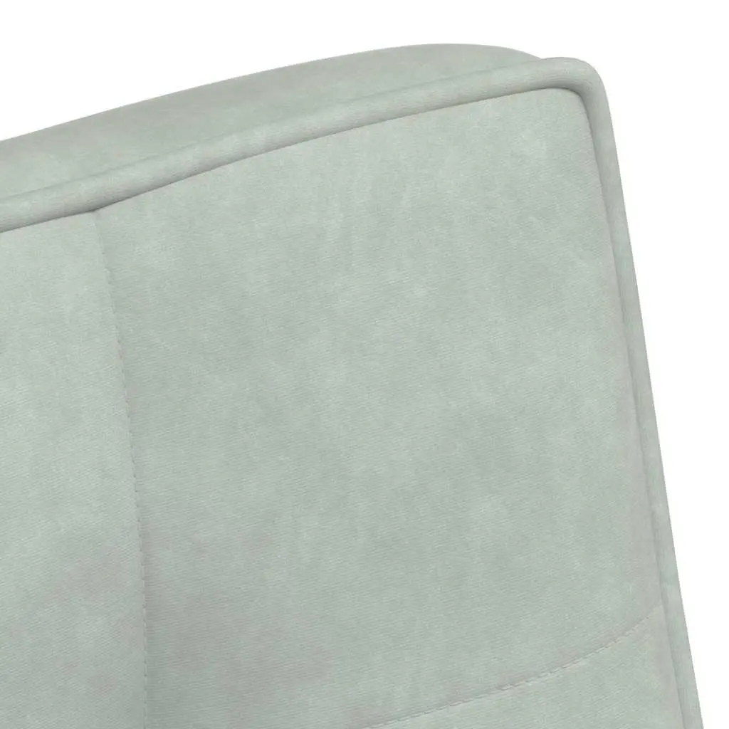 Grey Velvet Bench with Backrest Support 110cm
