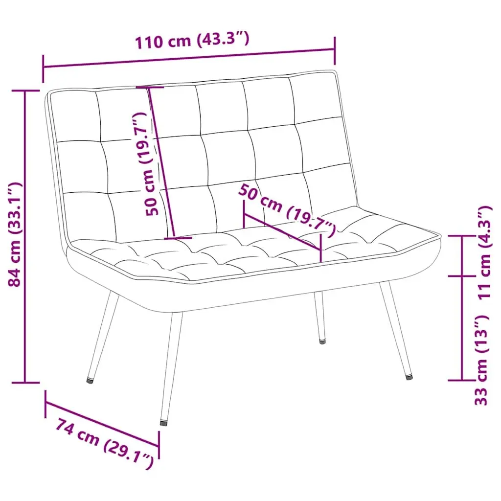 Grey Velvet Bench with Backrest Support 110cm