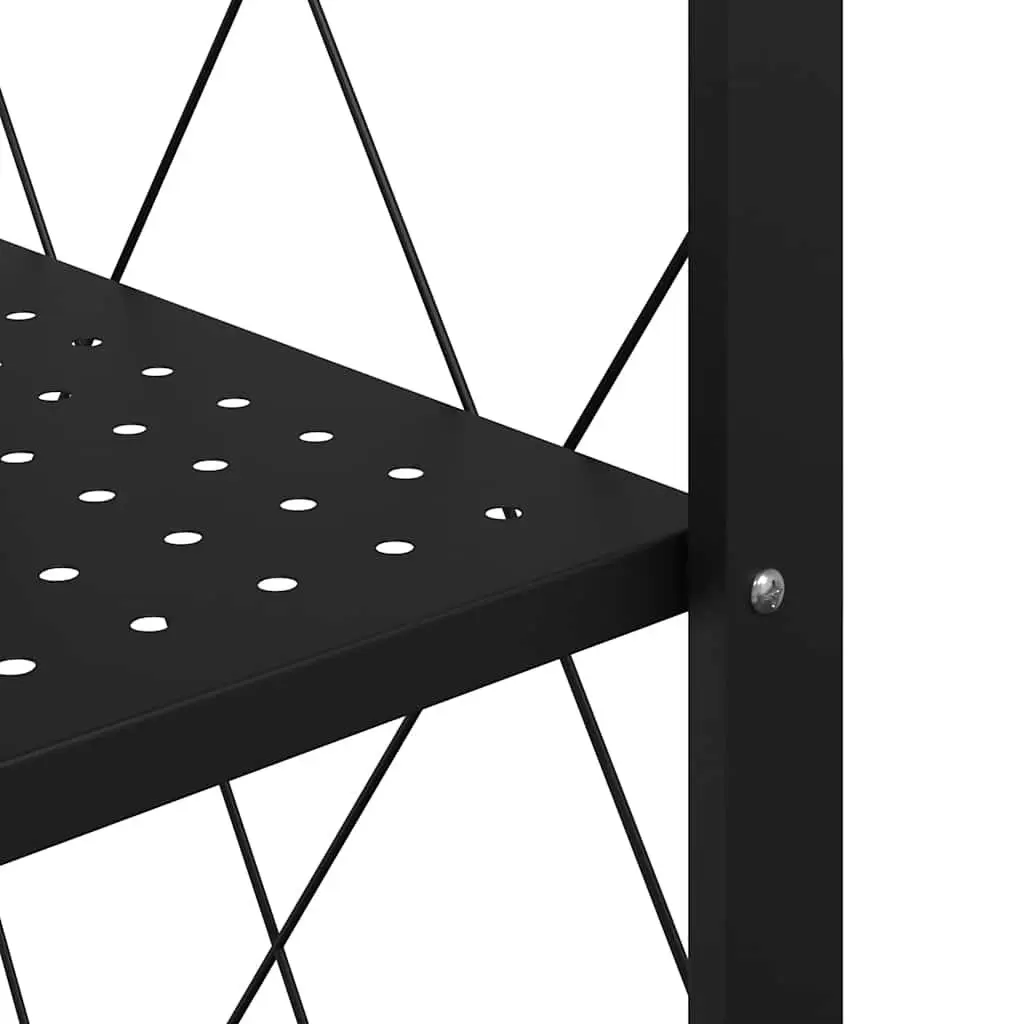 Storage Shelf on Wheels Blue 71x34x88cm Mobile Organizer Steel