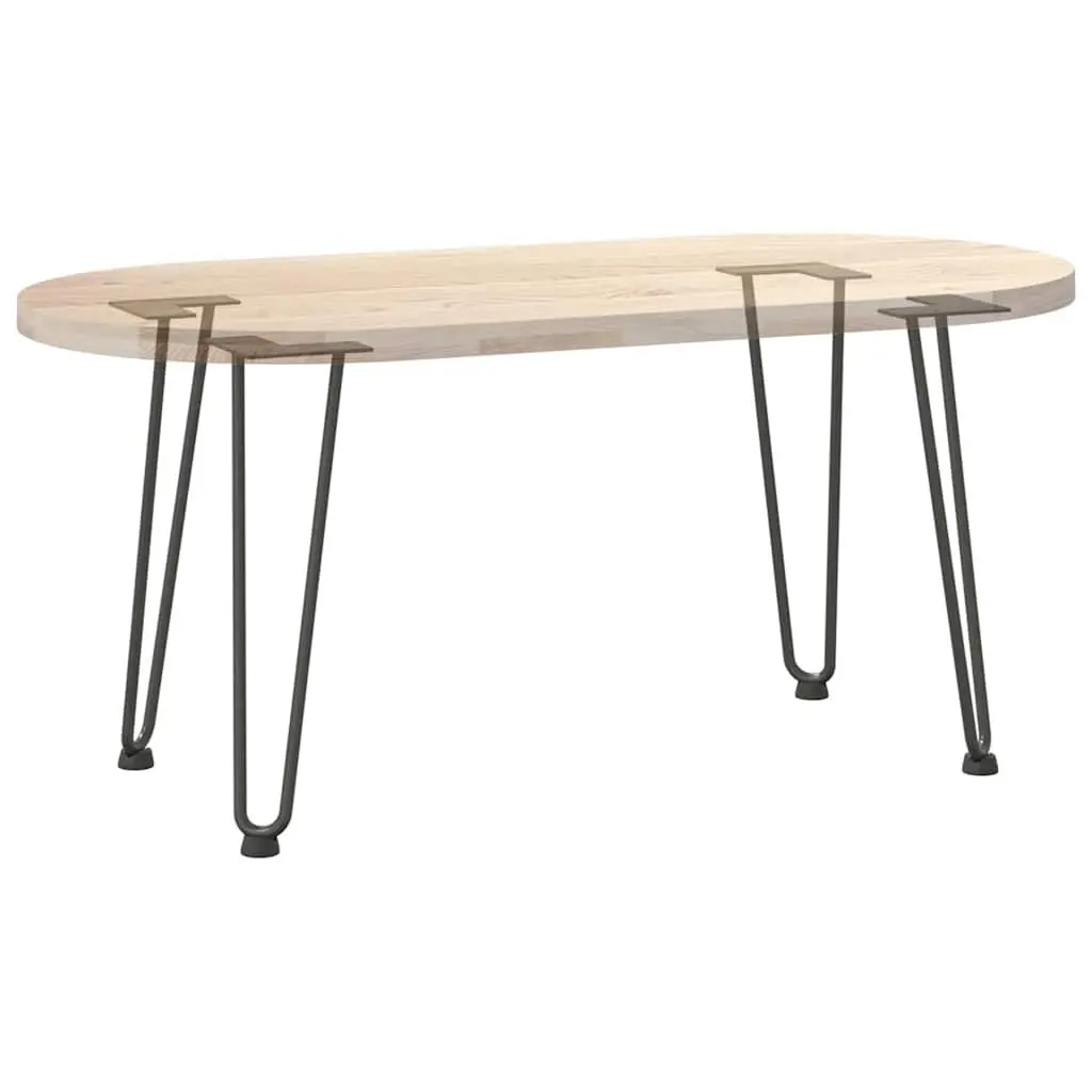 Hairpin Legs Coffee Table 4 pcs Black 42 cm Solid Steel Adjustable Levellers