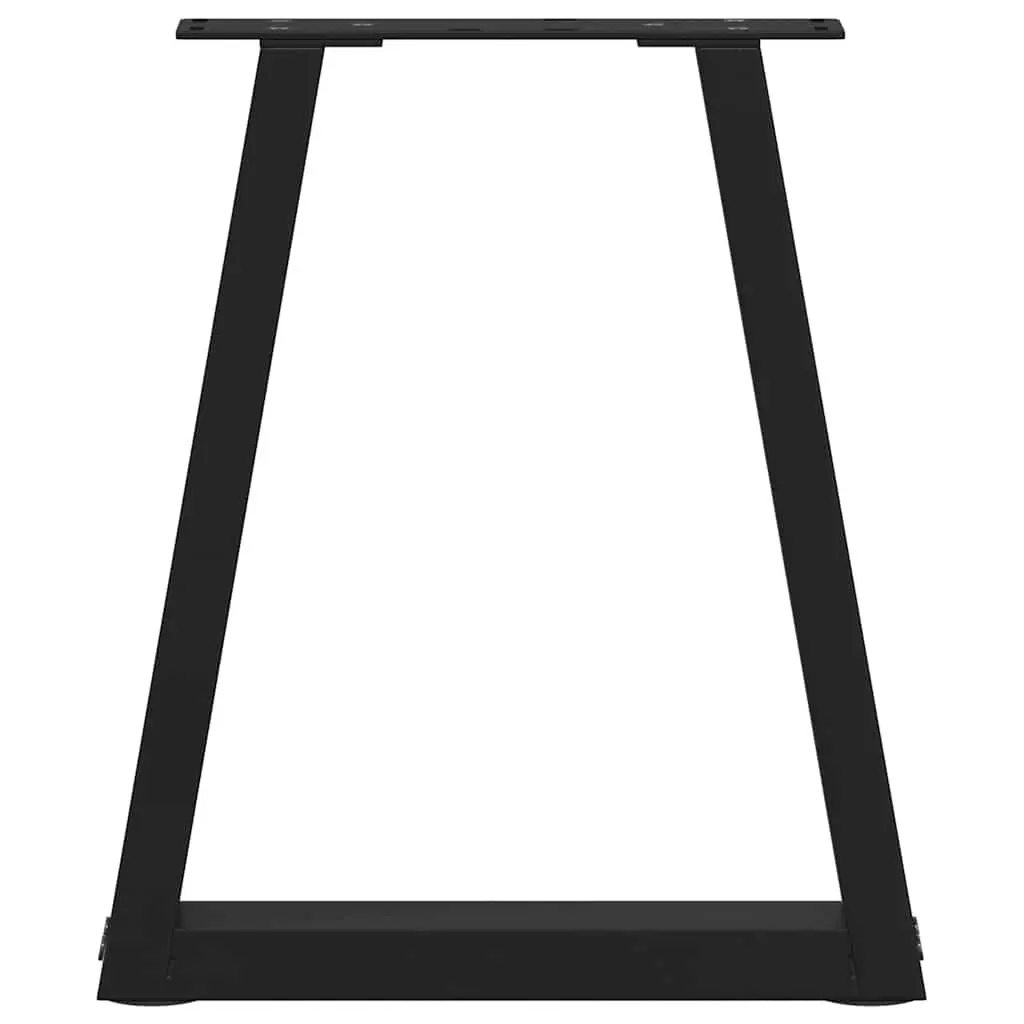 Coffee Table Legs V-Shape Steel Support 38x42-43.3cm Black