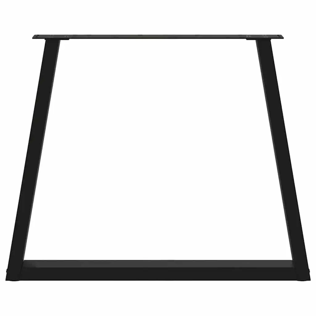 Steel Dining Table Legs V-Shape Adjustable 70x72-73.3cm Black 2 Pieces
