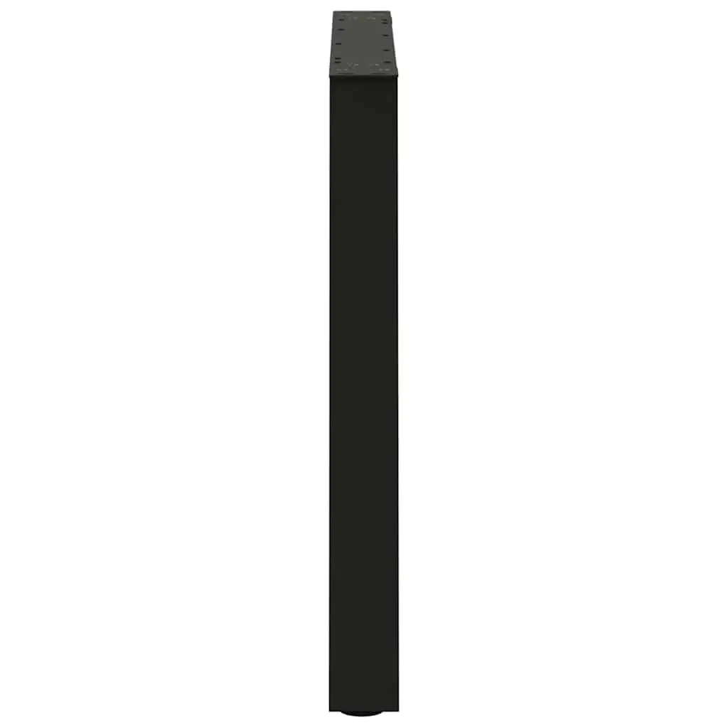 Steel Dining Table Legs V-Shape Adjustable 70x72-73.3cm Black 2 Pieces