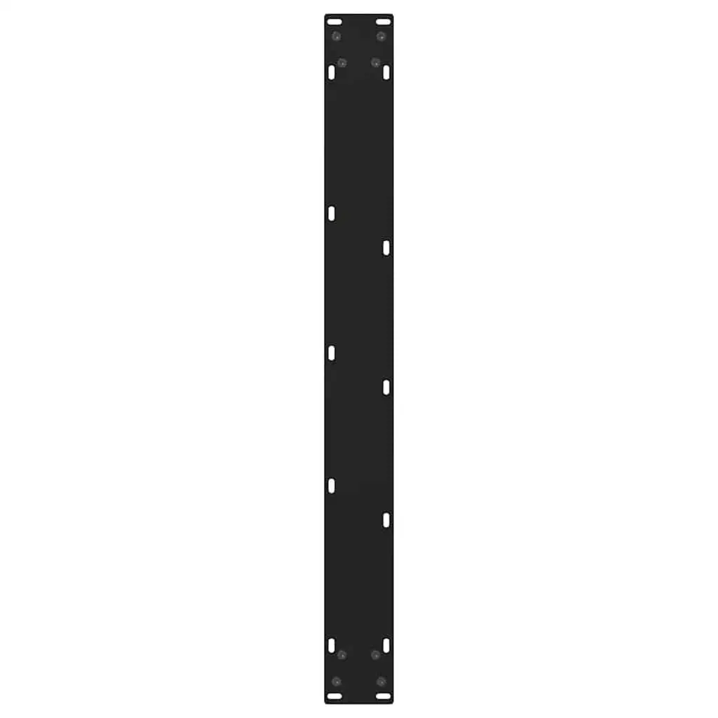 Steel Dining Table Legs V-Shape Adjustable 70x72-73.3cm Black 2 Pieces