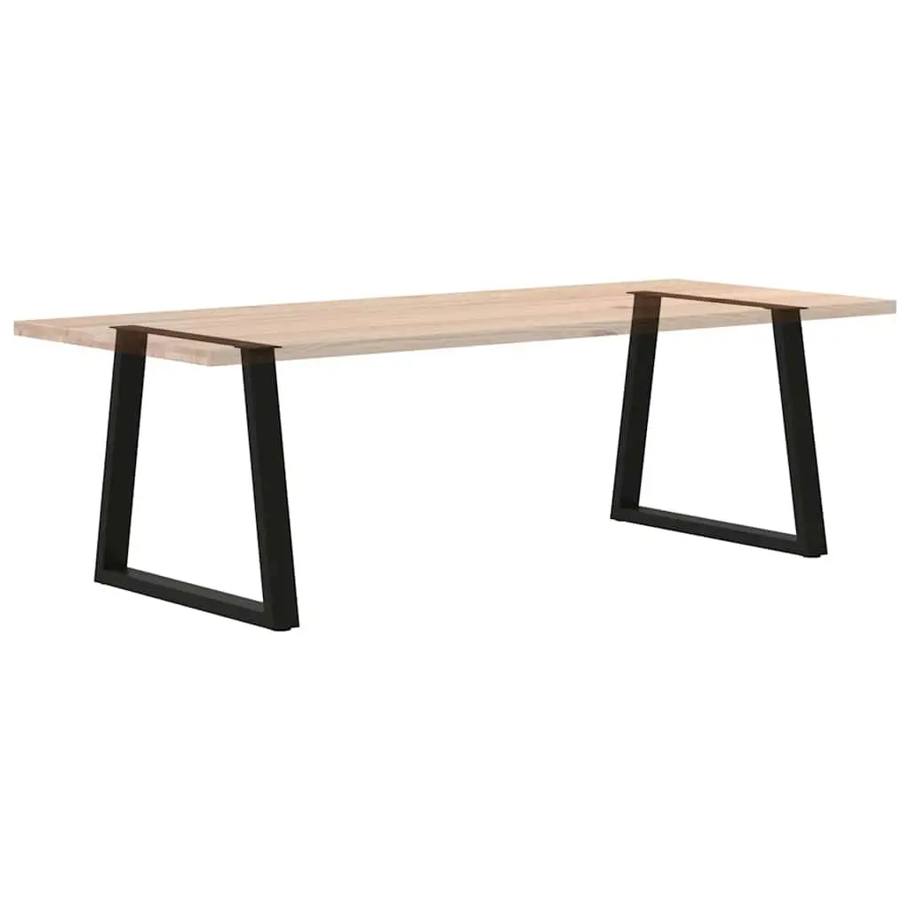 Steel Dining Table Legs V-Shape Adjustable 70x72-73.3cm Black 2 Pieces