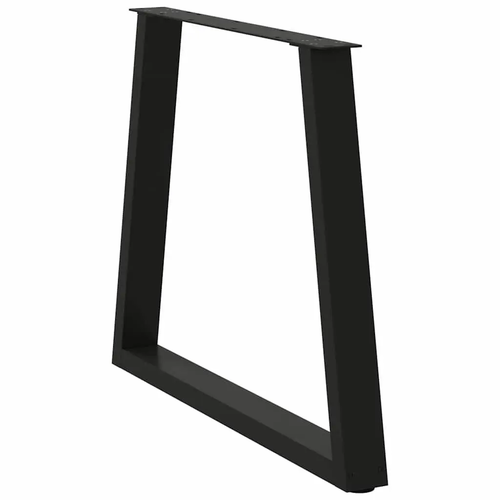 Dining Table Legs V-Shape 2 pcs Black 80x72-73.3cm Steel Adjustable Levellers