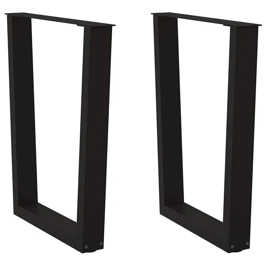 Adjustable V-Shape Table Legs Black Steel 2 Piece Dining Furniture Support
