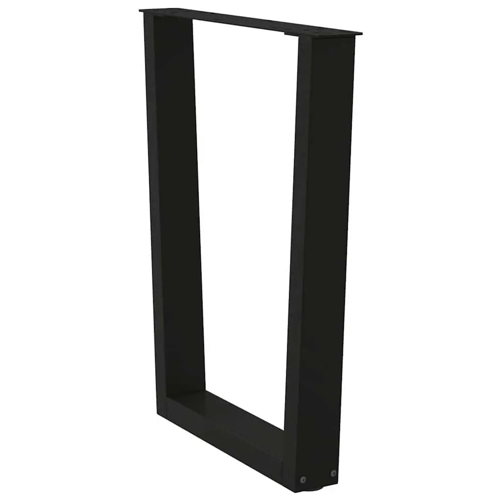 Adjustable V-Shape Table Legs Black Steel 2 Piece Dining Furniture Support