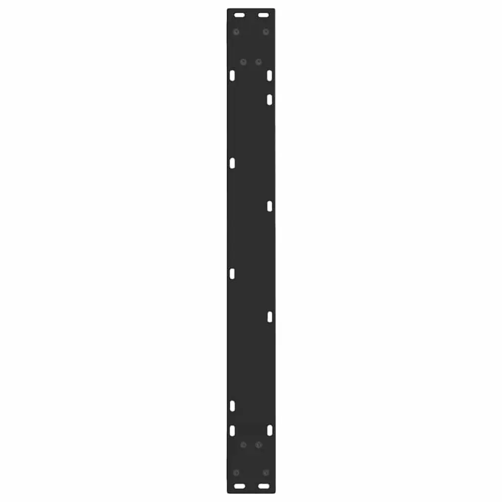 Dining Table Legs Pair Adjustable Steel Black 80x72-73.3cm