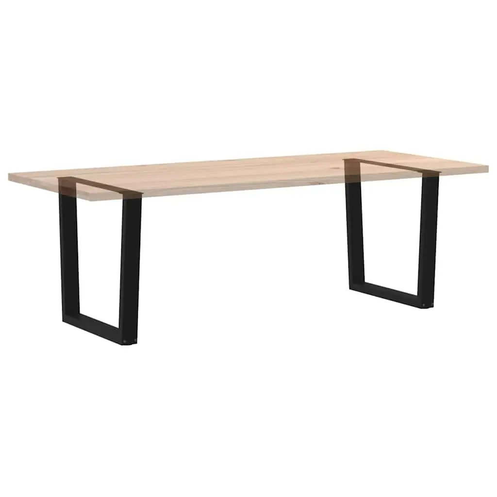 Dining Table Legs Pair Adjustable Steel Black 80x72-73.3cm