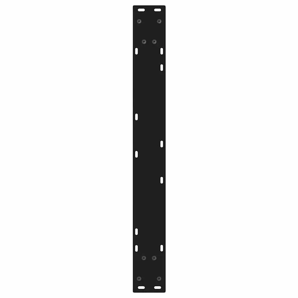 Dining Table Legs Adjustable Black Steel 80x72-73.3cm 2 pcs