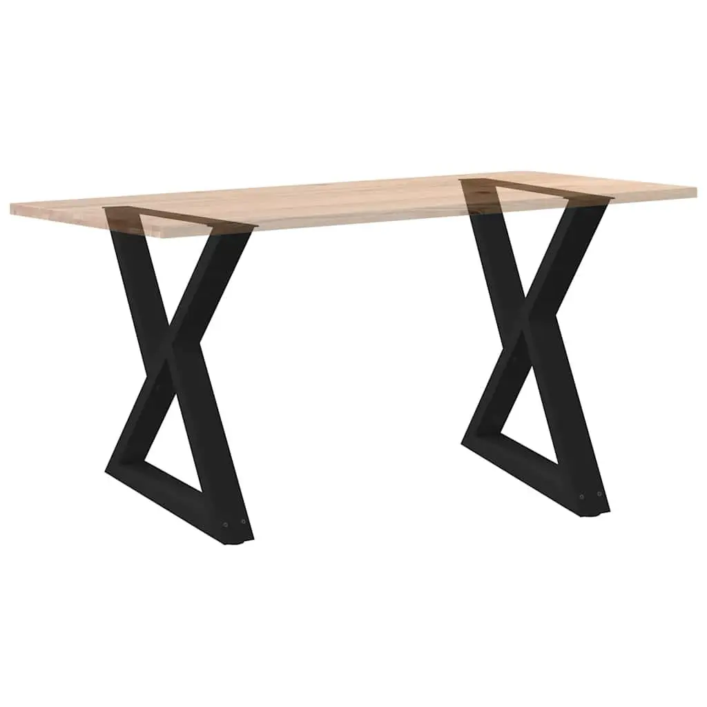 Dining Table Legs Adjustable Black Steel 80x72-73.3cm 2 pcs