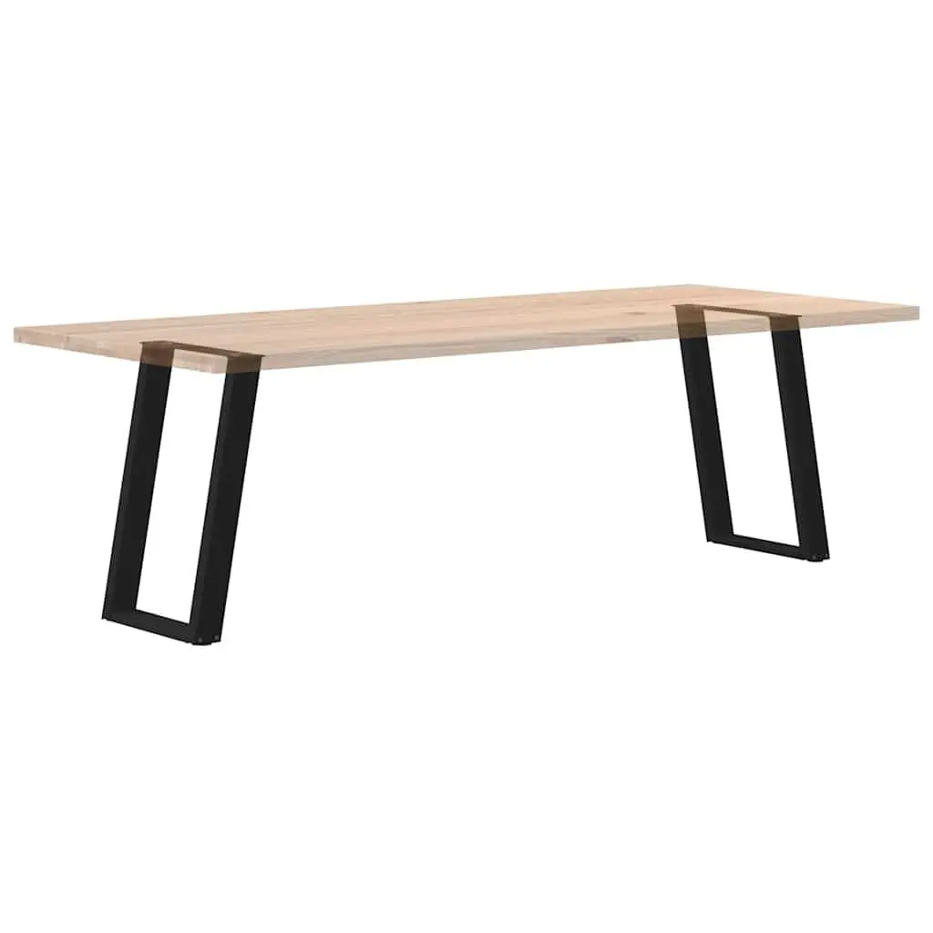 Steel Dining Table Legs U-Shaped 60x72-73cm Black 2 Pieces for Custom Support