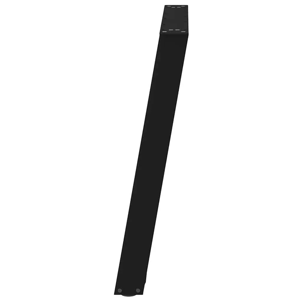 Black Steel U-Shaped Dining Table Legs Adjustable Levelers 70cm Height 2 Pieces
