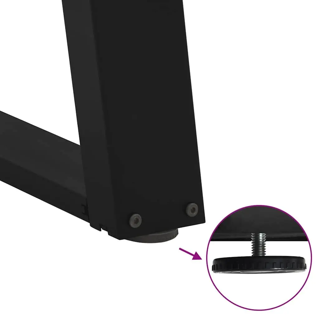 Dining Table Legs U-Shaped Steel Support 80x72-73cm Black 2 Piece
