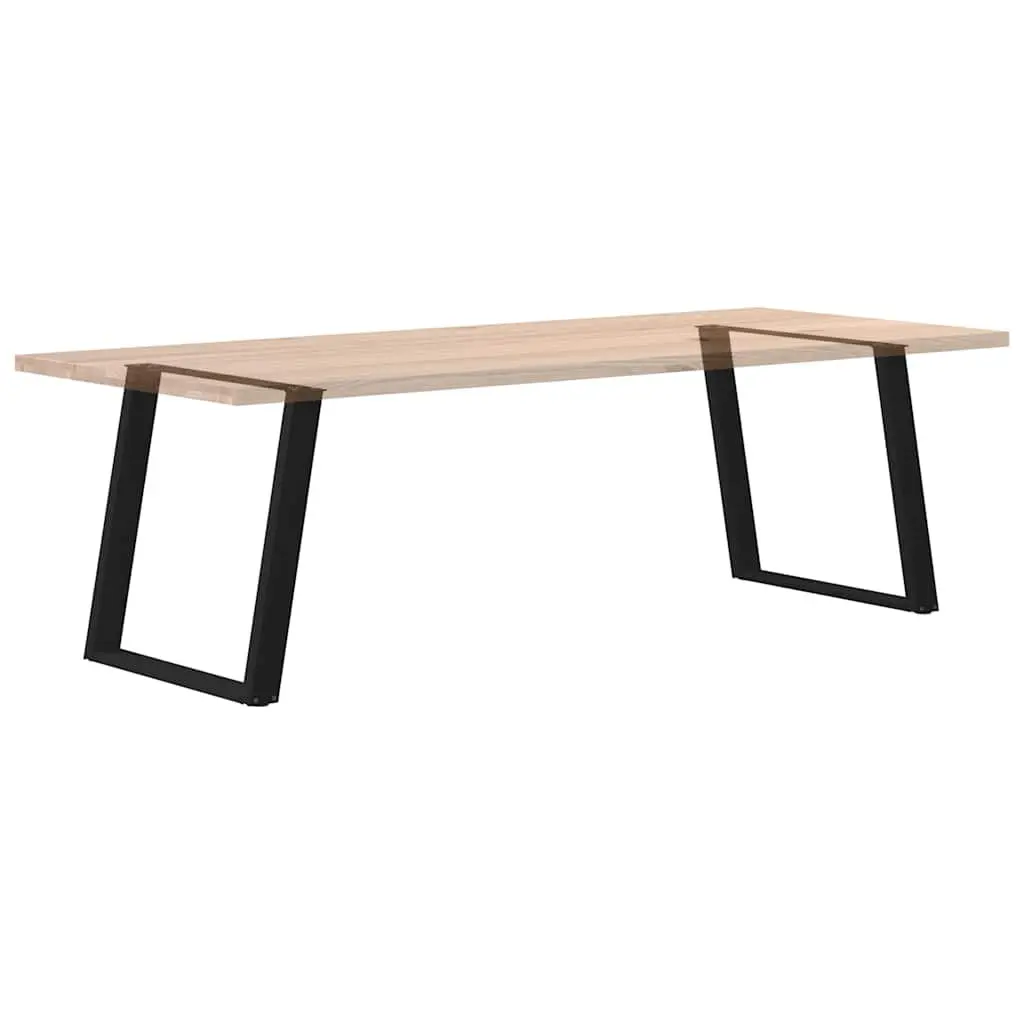Dining Table Legs U-Shaped Steel Support 80x72-73cm Black 2 Piece