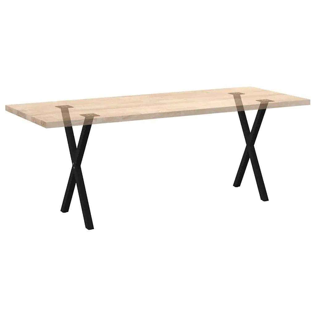 Dining Table Legs X-Shaped Black 57x72cm Steel Support Frame 2 Piece Set