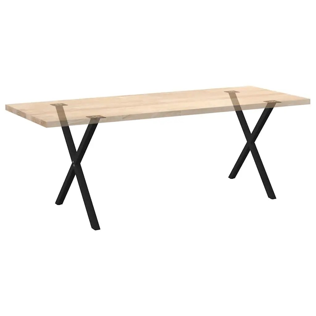 Dining Table Legs X-Shaped Metal 70x72-73cm Black 2 pcs