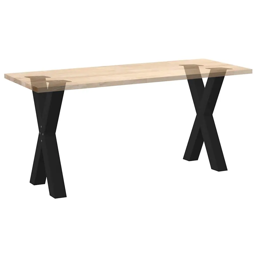 Dining Table Legs X-Shaped 60x72cm Black Steel