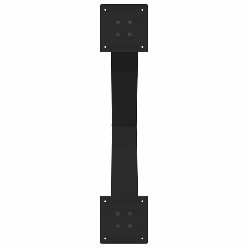 Steel Dining Table Legs X-Shaped Black 70cm Height 2 Pieces Custom Furniture