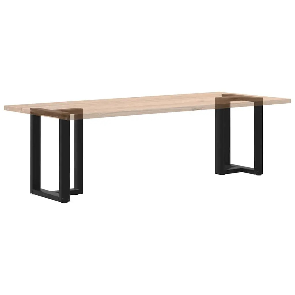 Dining Table Legs T-Shaped 2pcs Black Steel Powder-Coated Support Adjustable