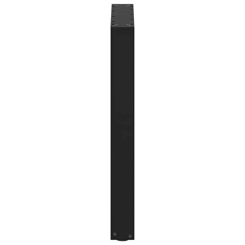 Dining Table Legs U-Shaped Steel Black 60x72-73cm Adjustable Levelers Pack of 2