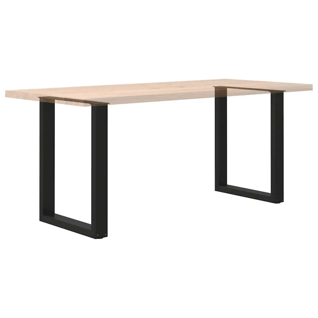 Dining Table Legs U-Shaped Steel 70x72-73cm Black 2 pcs
