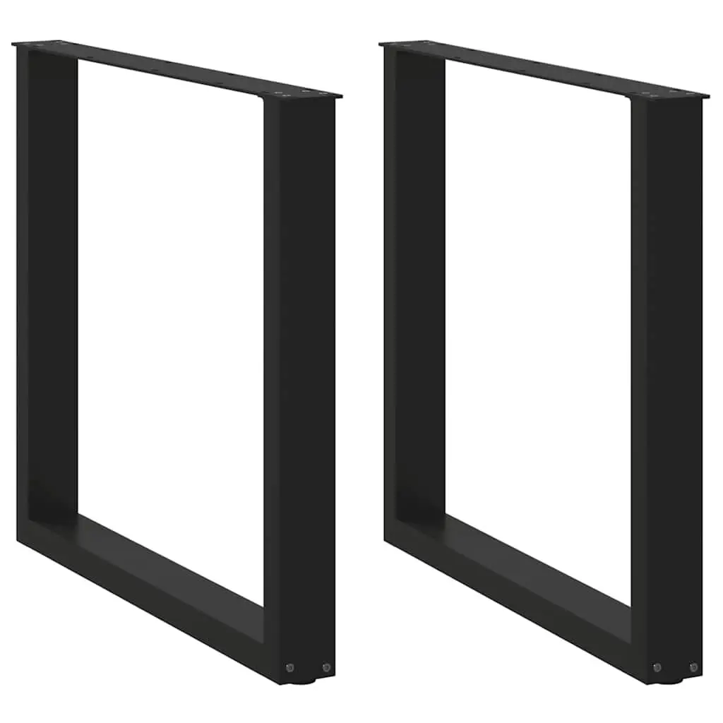 U-Shaped Steel Dining Table Legs in Black