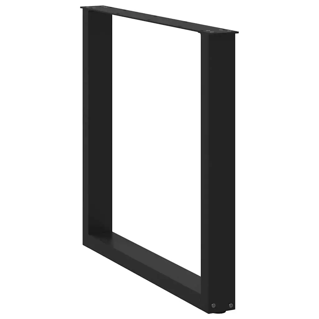 U-Shaped Steel Dining Table Legs in Black