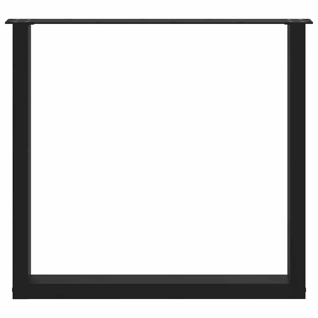 U-Shaped Steel Dining Table Legs in Black