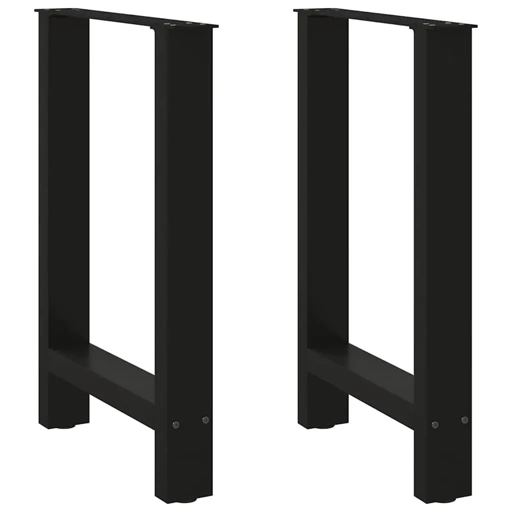 Black Steel Dining Table Legs with Levelers