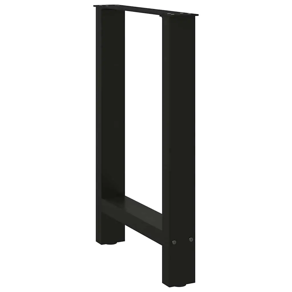 Black Steel Dining Table Legs with Levelers