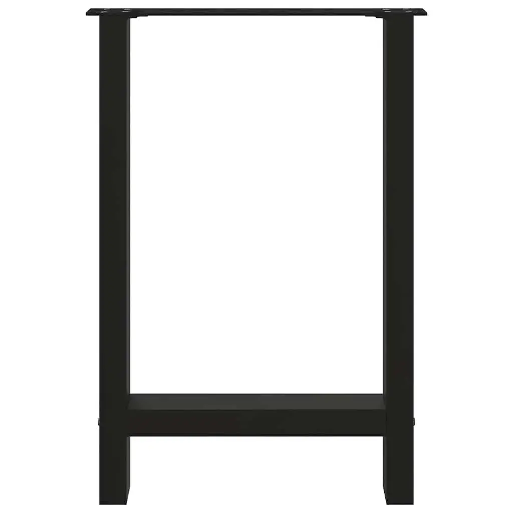 Black Steel Dining Table Legs with Levelers