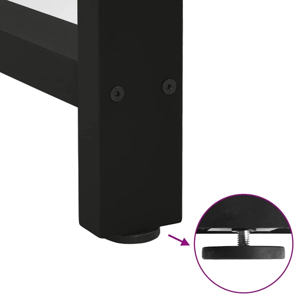 Black Steel Dining Table Legs with Levelers
