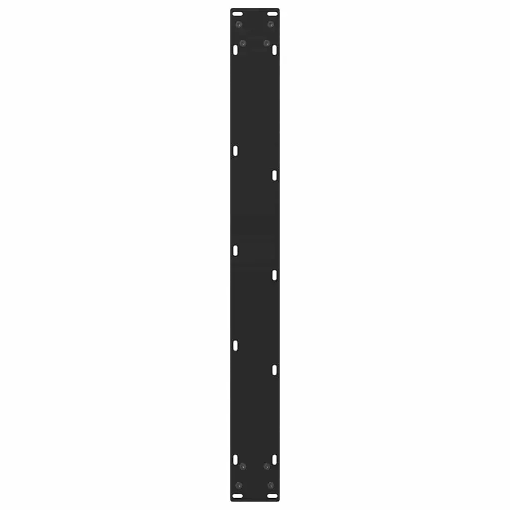 Dining Table Legs Black Steel Pair 70x72-73cm Square Design Adjustable Levelers