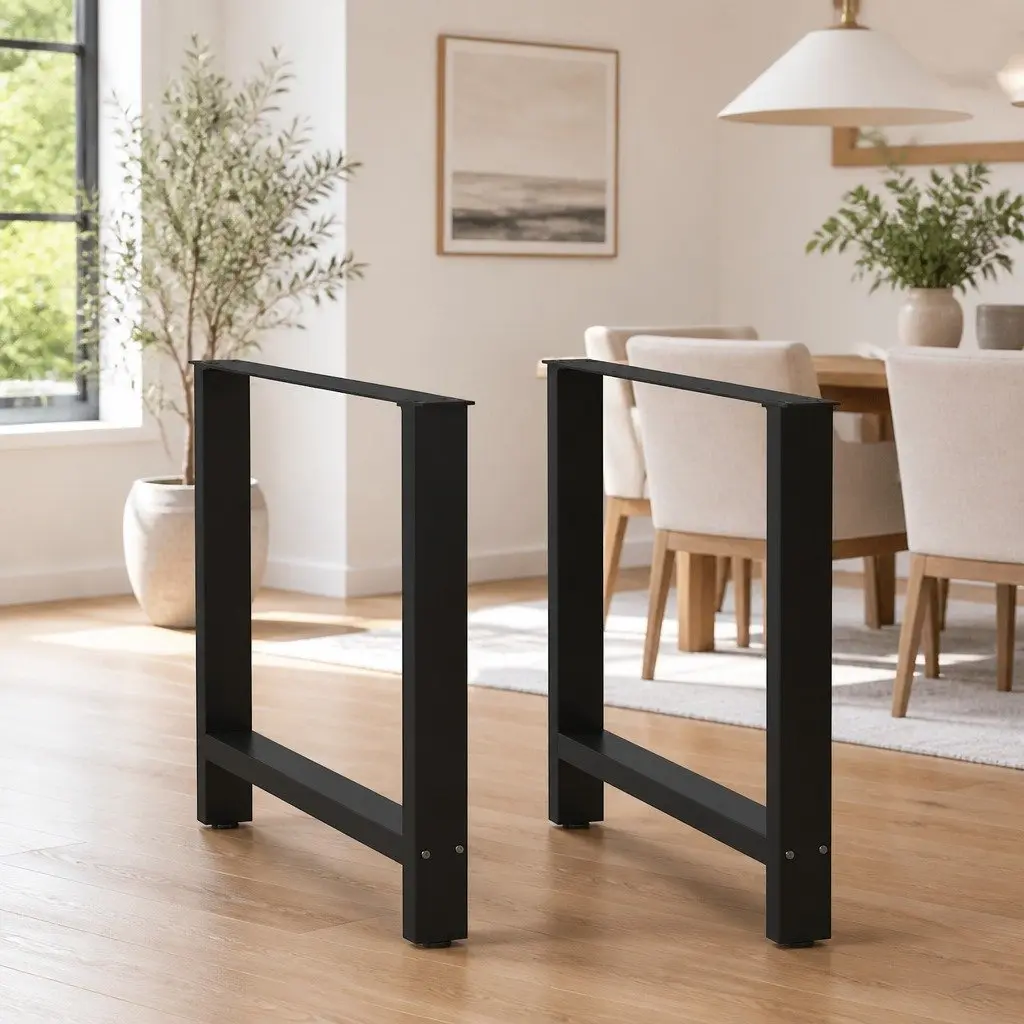 Black Steel Dining Table Legs