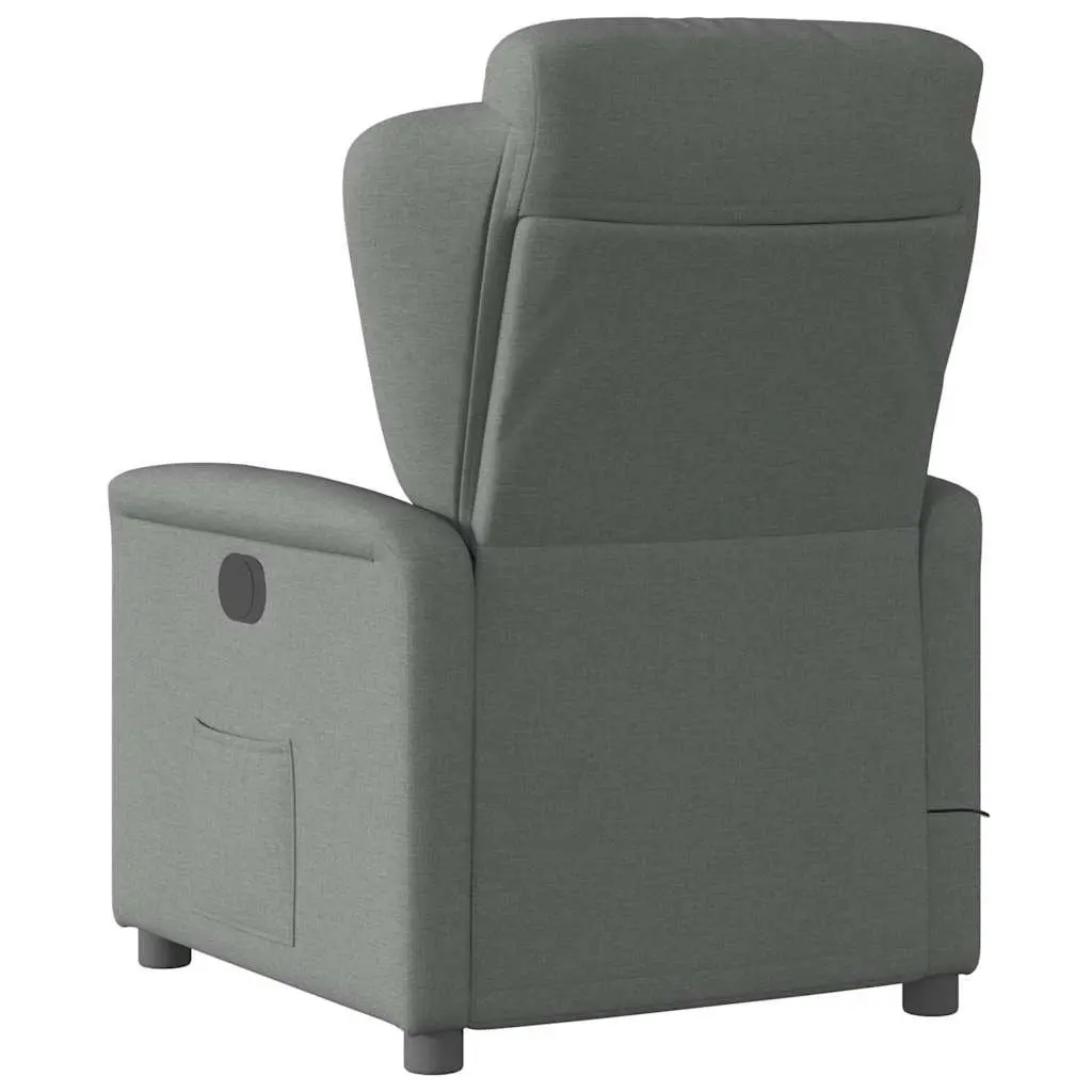 Grey Fabric Massage Recliner for Comfort