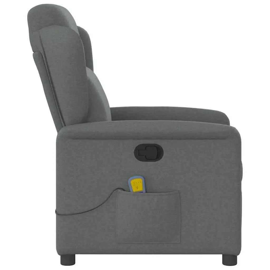 Grey Fabric Massage Recliner for Comfort