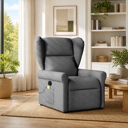 Comfortable Grey Fabric Massage Recliner Chair for You