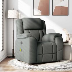 Value and Comfort in Grey Fabric Massage Recliner Chair