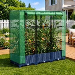 Practical Raised Garden Bed: A Greenhouse Cover Solution