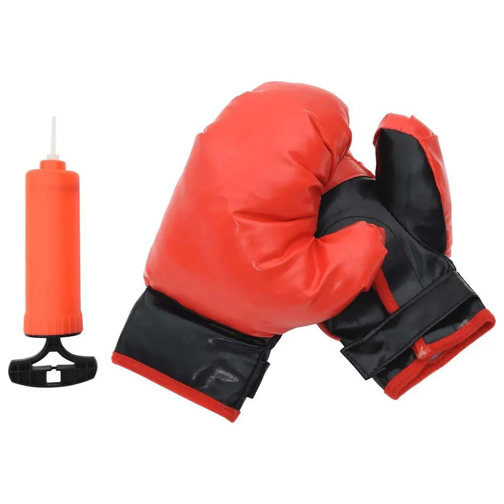 Punching Ball Set with Boxing Gloves Air Pump Adjustable Height 81-122cm