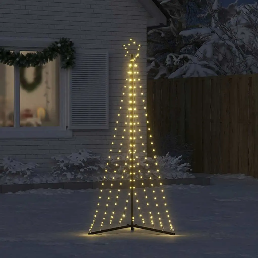 LED Christmas Tree 187cm Warm White Lights Indoor Outdoor 8 Effects