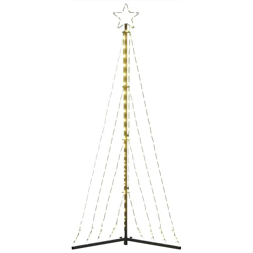 LED Christmas Tree 187cm Warm White Lights Indoor Outdoor 8 Effects